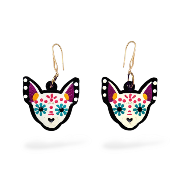 ARETES PERRO CALAVERA