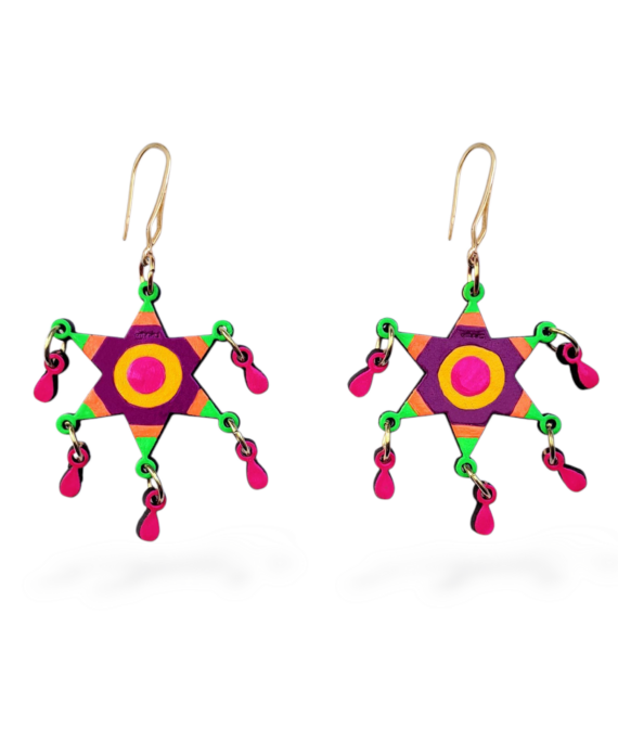 ARETES PIÑATA MORADO