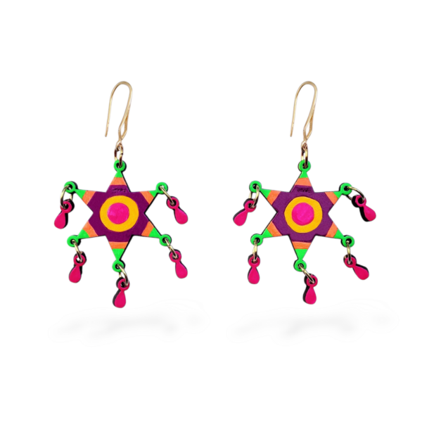 ARETES PIÑATA MORADO