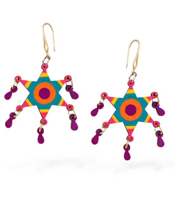 ARETES PIÑATA TURQUESA