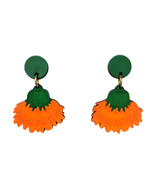 aretes inspirados en cempasuchiles