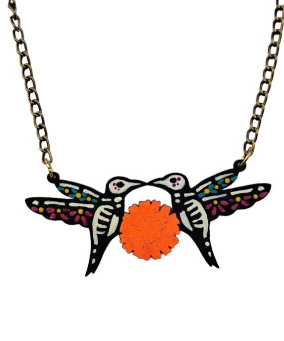 Collar Artesanal Colibrí Calavera