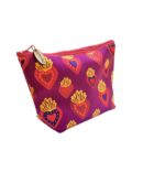 Bolsa artesanal morada sagrado corazón