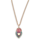 EDICIÓN 16 AÑOS COLLAR METAL SAGRADO CORAZÓN  TURQUESA-ROSA