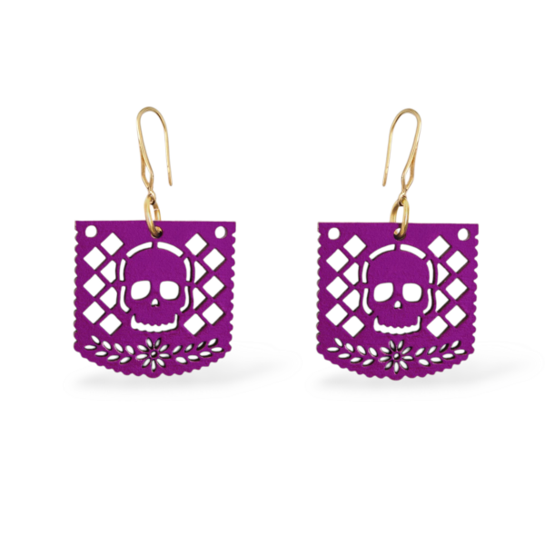 ARETE PAPEL PICADO CALAVERA MORADO