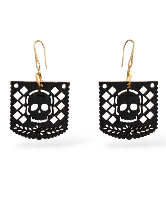 ARETE PAPEL PICADO CALAVERA NEGRO