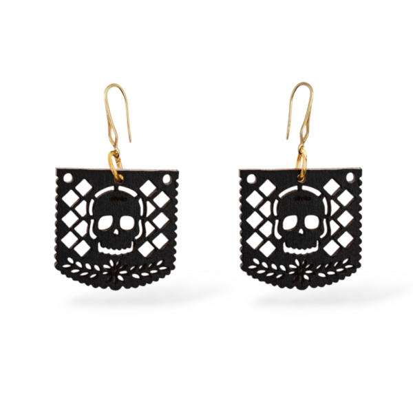ARETE PAPEL PICADO CALAVERA NEGRO