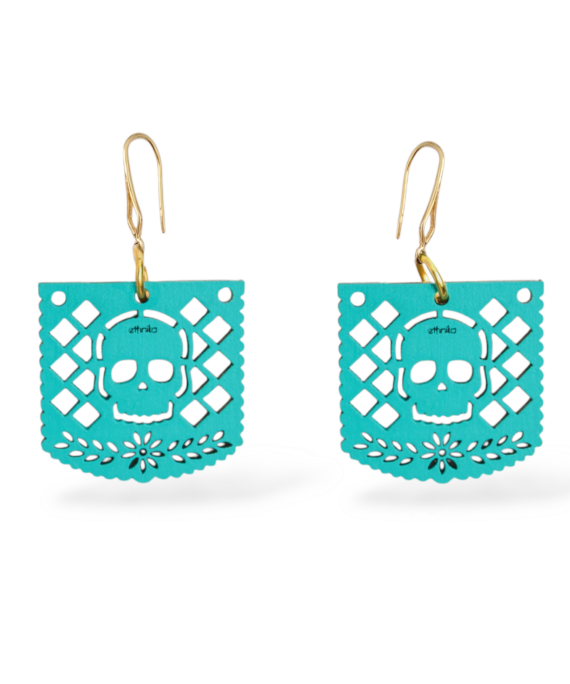 ARETE PAPEL PICADO CALAVERA TURQUESA