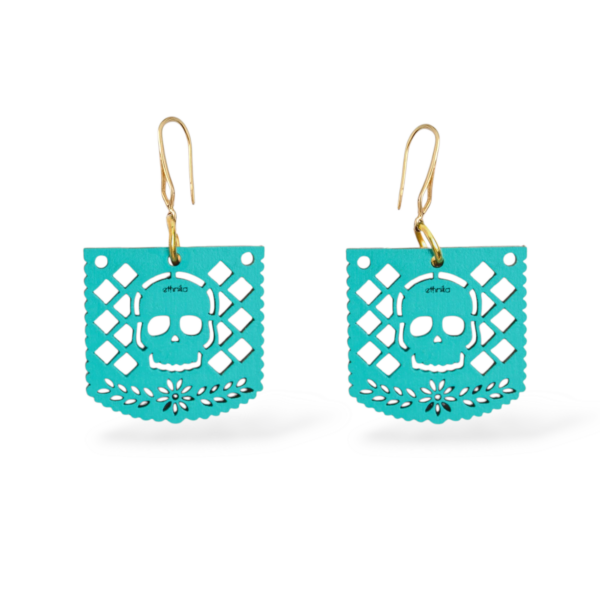 ARETE PAPEL PICADO CALAVERA TURQUESA