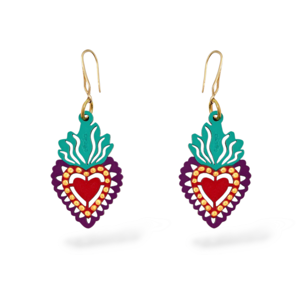 ARETE SAGRADO CORAZÓN MORADO - TURQUESA