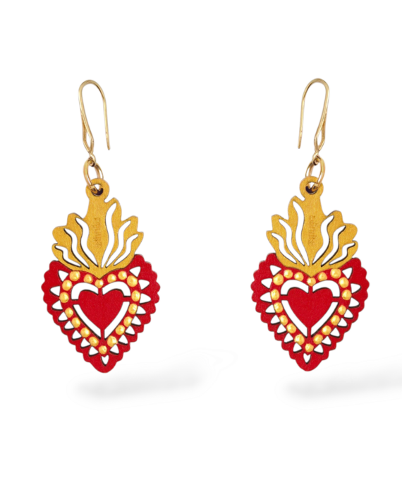 ARETE SAGRADO CORAZÓN ROJO - DORADO