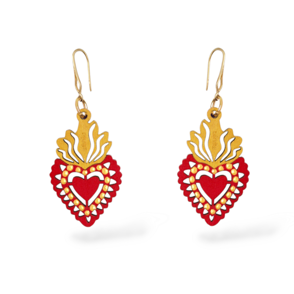 ARETE SAGRADO CORAZÓN ROJO - DORADO