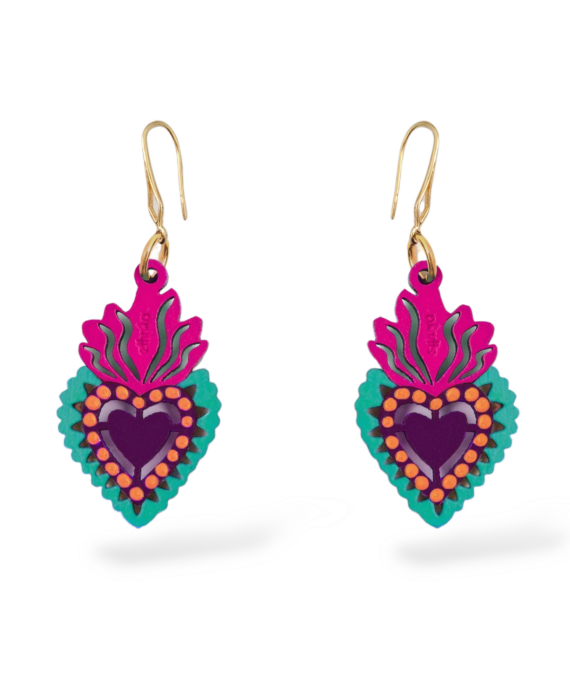ARETE SAGRADO CORAZÓN TURQUESA -ROSA