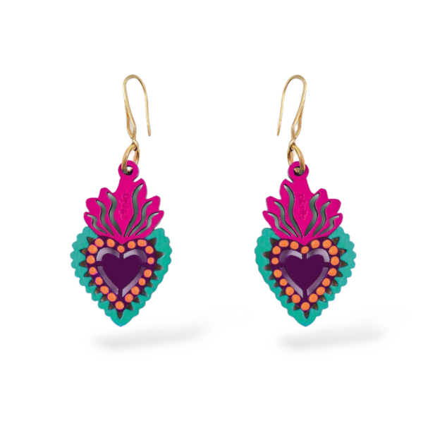 ARETE SAGRADO CORAZÓN TURQUESA -ROSA