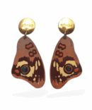 ARETE MARIPOSA OJO DE VENADO MOKA