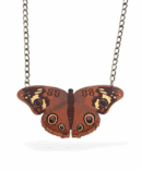 COLLAR MARIPOSA OJO DE VENADO MOKA