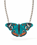 COLLAR MARIPOSA OJO DE VENADO TURQUESA