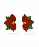 ARETES NOCHEBUENAS rojo