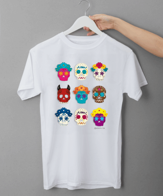 PLAYERA 9 CALAVERAS