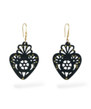 ARETE PAPEL PICADO CORAZÓN NEGRO