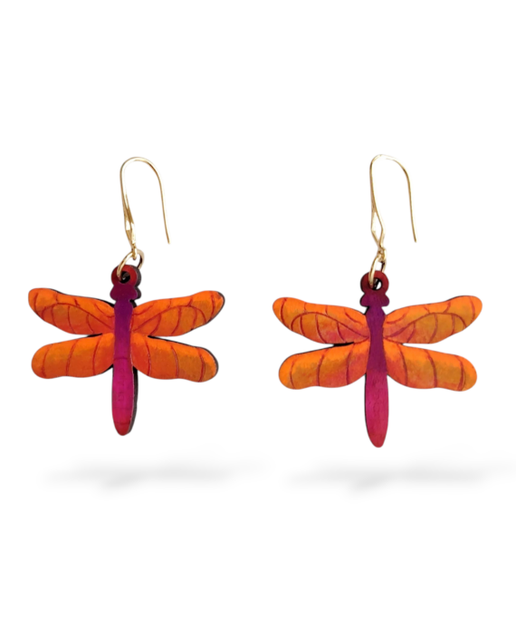 ARETE LIBELULA NARANJA
