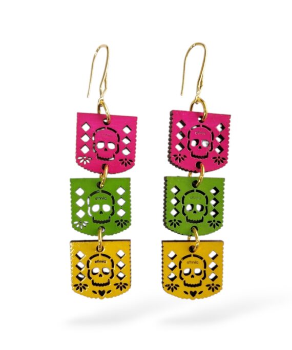 ARETE TRÍADA PAPEL PICADO CALAVERA/Rosa-verde-ama