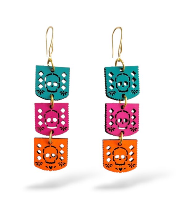 ARETE TRÍADA PAPEL PICADO CALAVERA/turq-Rosa-Nar