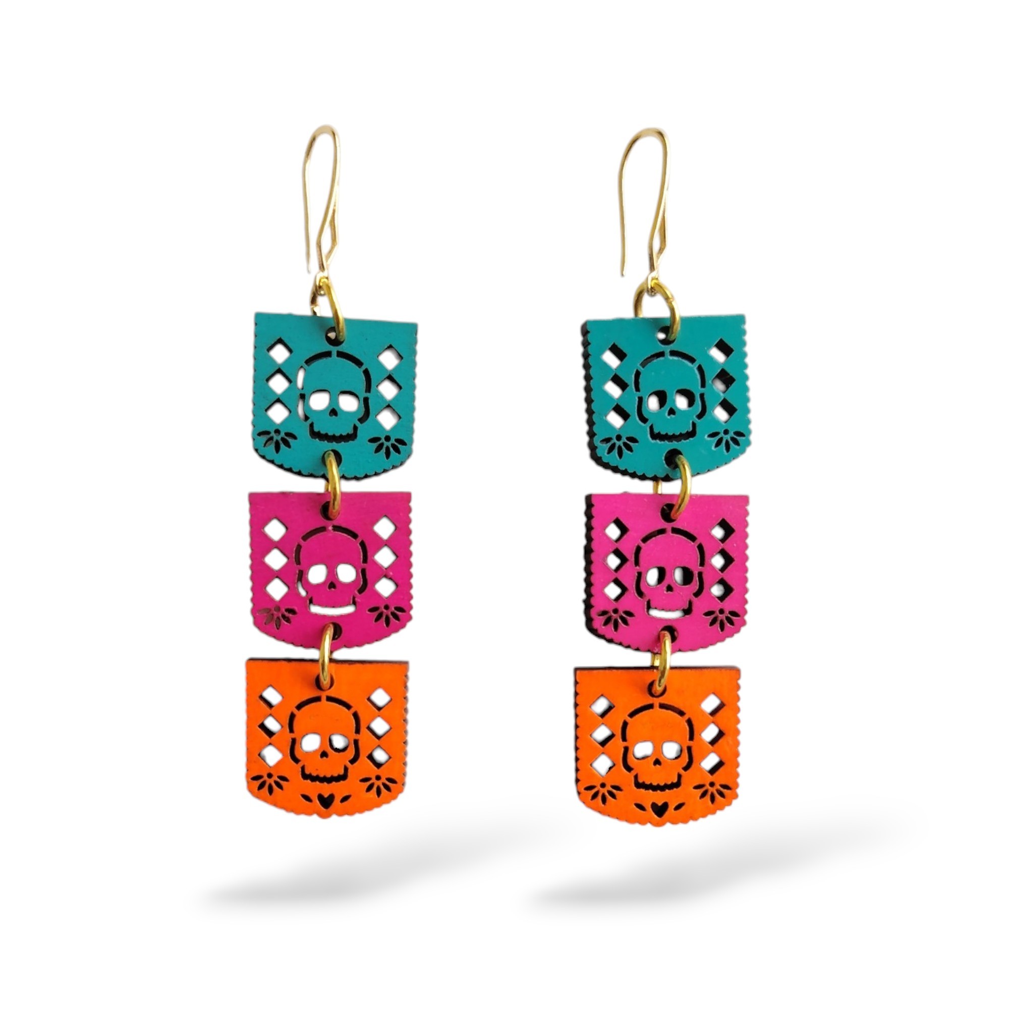 ARETE TRÍADA PAPEL PICADO CALAVERA/turq-Rosa-Nar